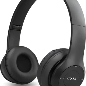 Foldable Bluetooth Headphones with Mic | Wireless On-Ear Headset | Black