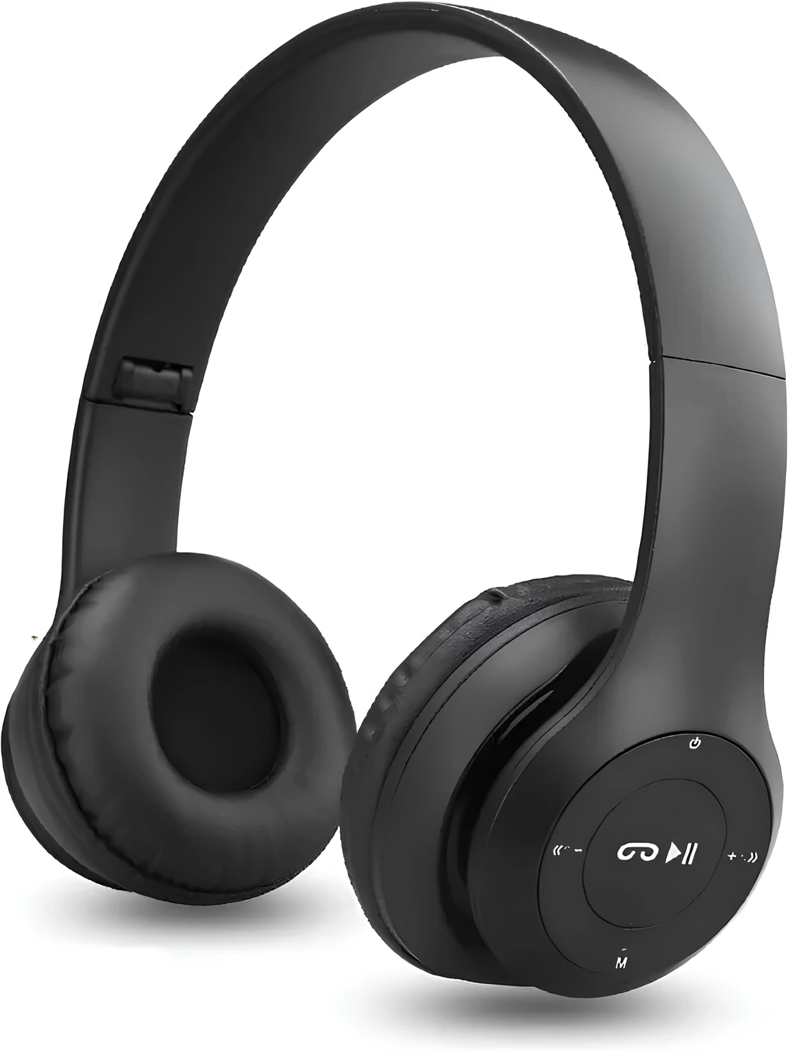 Foldable Bluetooth Headphones with Mic | Wireless On-Ear Headset | Black